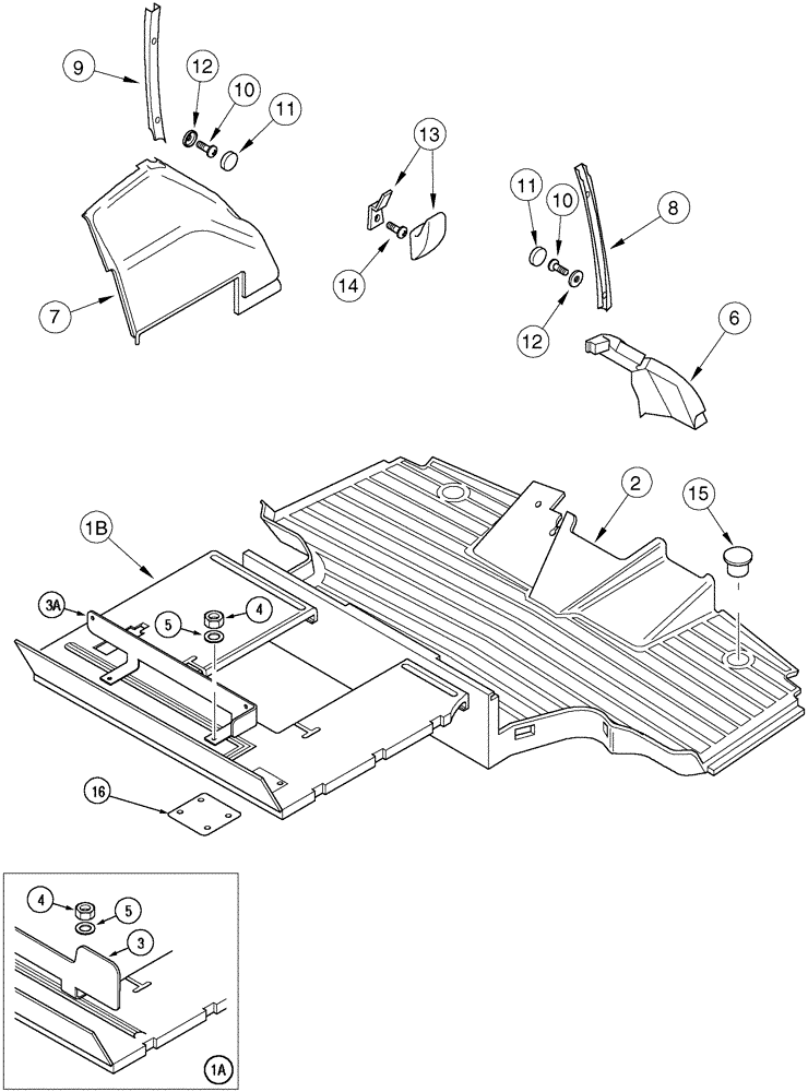 Схема запчастей Case IH MX100 - (09-29) - INTERIOR MATS (09) - CHASSIS/ATTACHMENTS