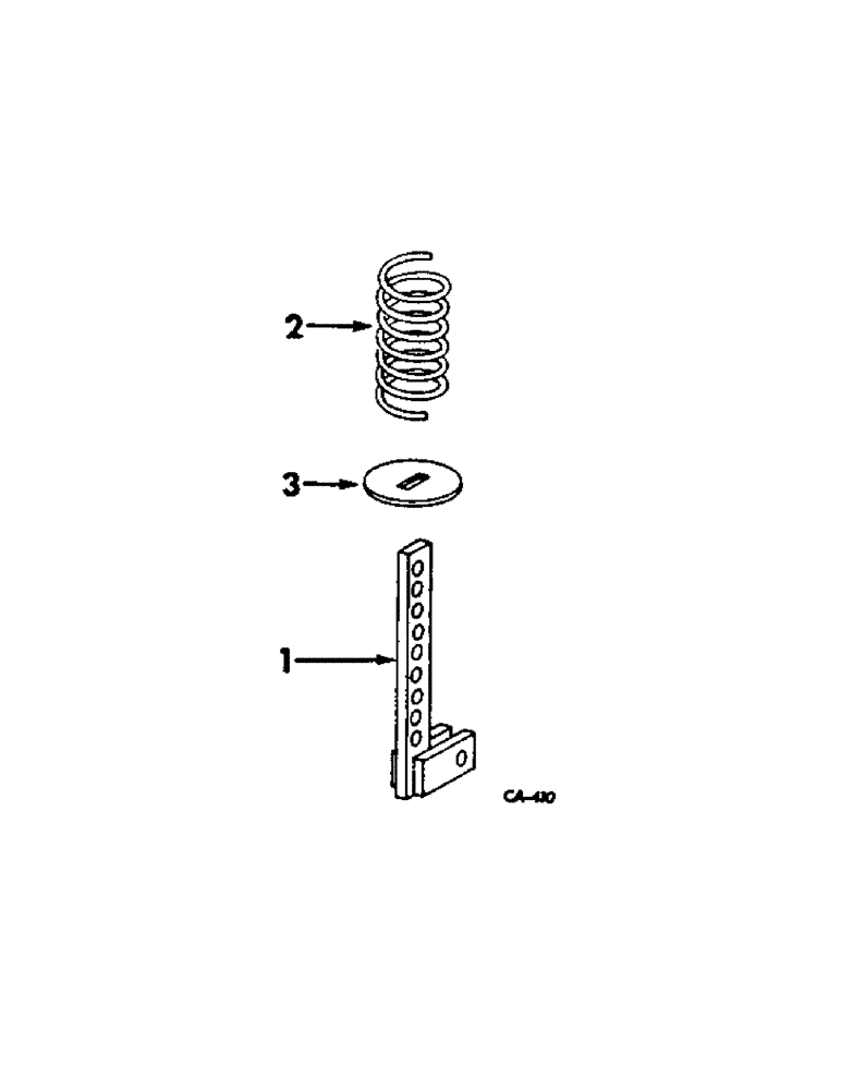 Схема запчастей Case IH 296 - (AA-10) - PRESSURE SPRING ATTACHMENT, PRESS WHEEL, ONE PER ROW 