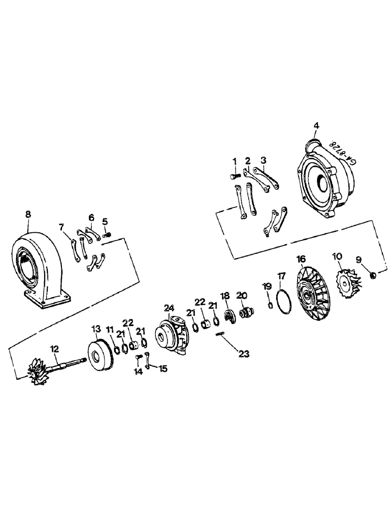 Схема запчастей Case IH D-246 - (15-04) - TURBOCHARGER, A 