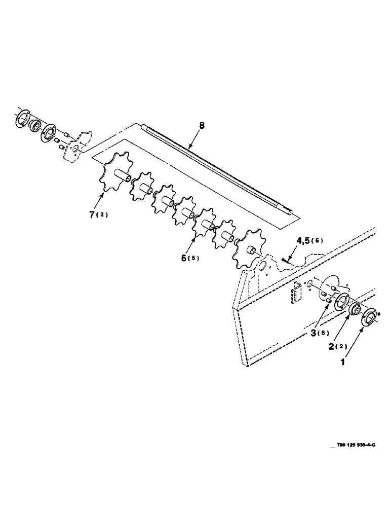 Схема запчастей Case IH 8455 - (6-18) - POWERED RIENK ASSEMBLY (14) - BALE CHAMBER