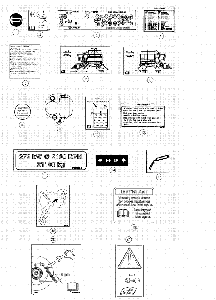 Схема запчастей Case IH 620 - (09F-14) - DECALS - GENERAL INSTRUCTIONS (12) - CHASSIS