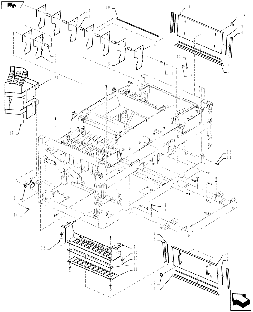 Схема запчастей Case IH 810 - (61.904.05) - METERING SYSTEM DIVIDERS (61) - METERING SYSTEM