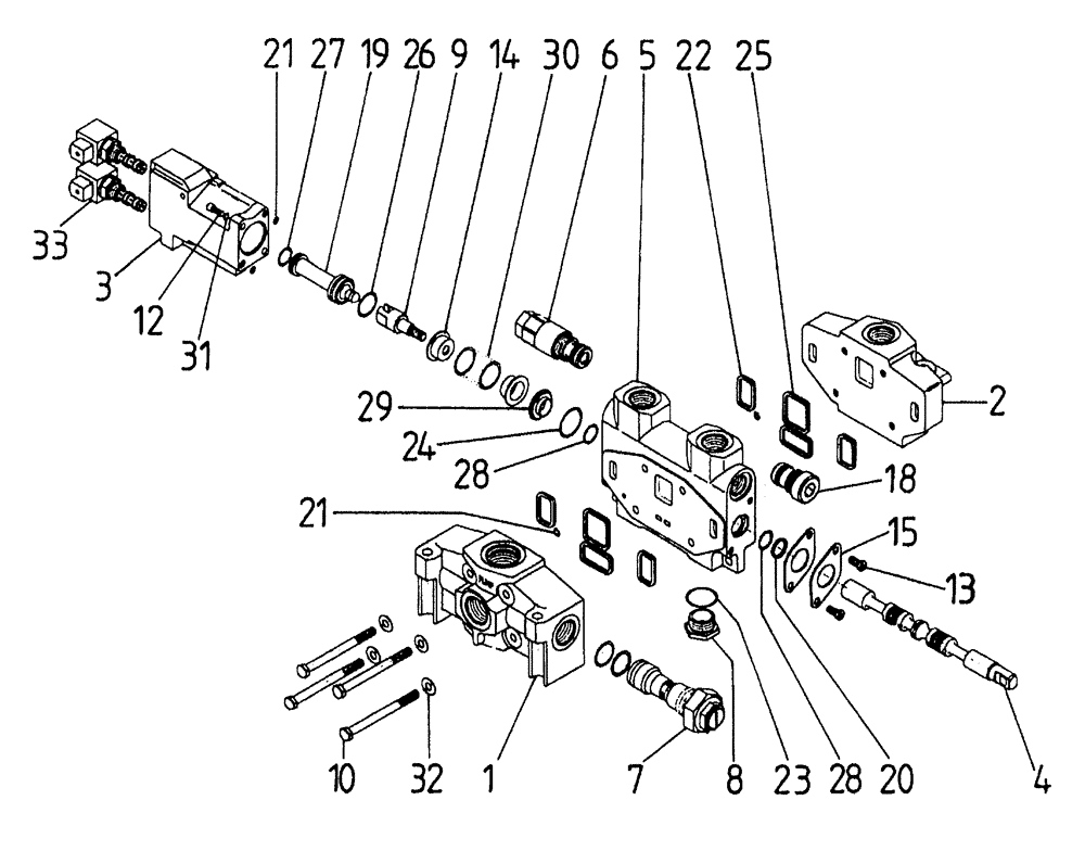 Схема запчастей Case IH 7700 - (B05[07]) - HYDRAULIC VALVE,  A35, ELECTRIC Hydraulic Components & Circuits