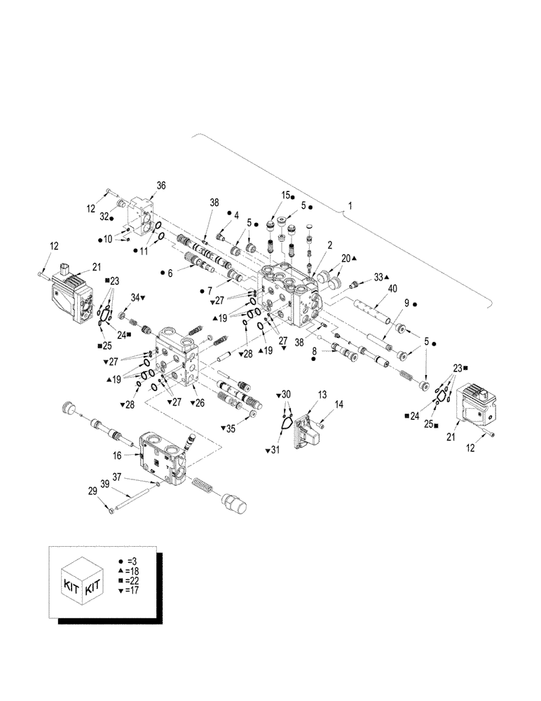 Схема запчастей Case IH STX280 - (08-13) - PRIORITY / STEERING CONTROL VALVE ASSEMBLY, WITH ACCUSTEER (08) - HYDRAULICS