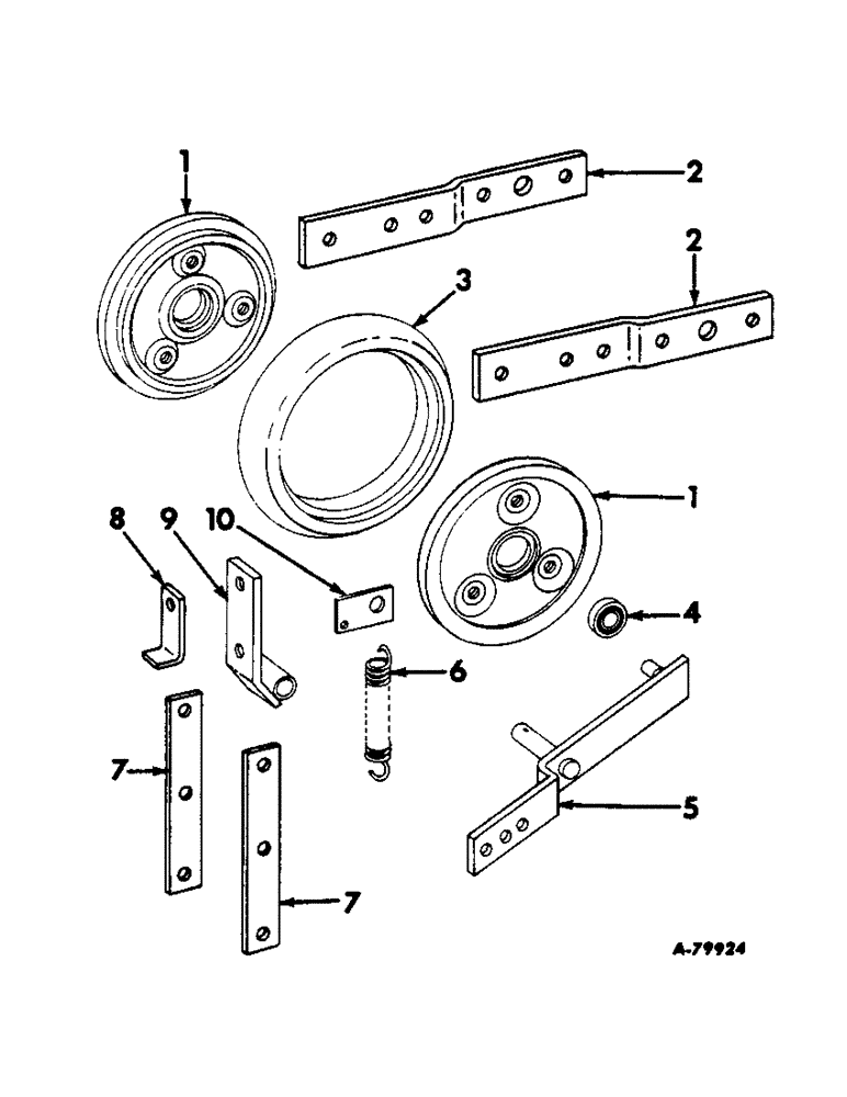 Схема запчастей Case IH 455 - (G-26) - SEED FIRMING WHEEL ATTACHMENT, ONE PER ROW 