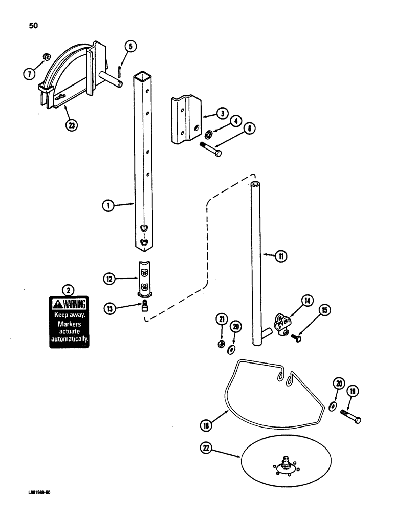 Схема запчастей Case IH 5200 - (50) - DISC MARKER, FOLDING, 1254413C91 