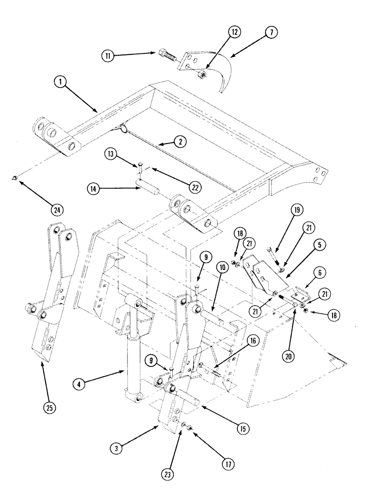 Схема запчастей Case IH L605 - (09-10) - GRAPPLE BALE AND SILAGE (09) - CHASSIS/ATTACHMENTS