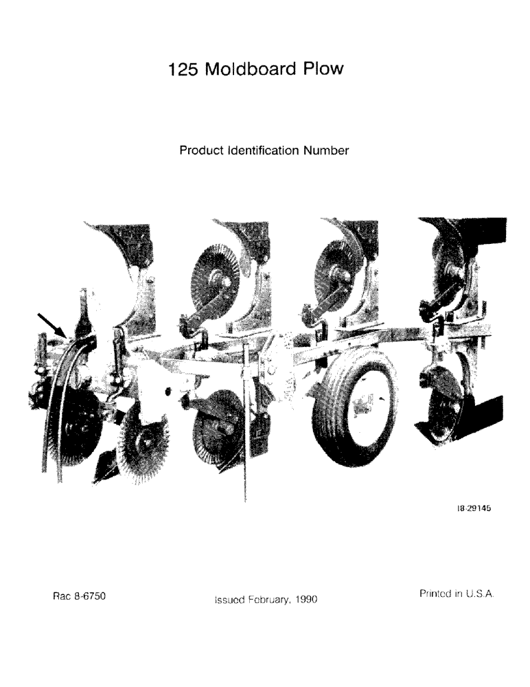 Схема запчастей Case IH 125 - (1-2) - PRODUCT IDENTIFICAITON NUMBER 
