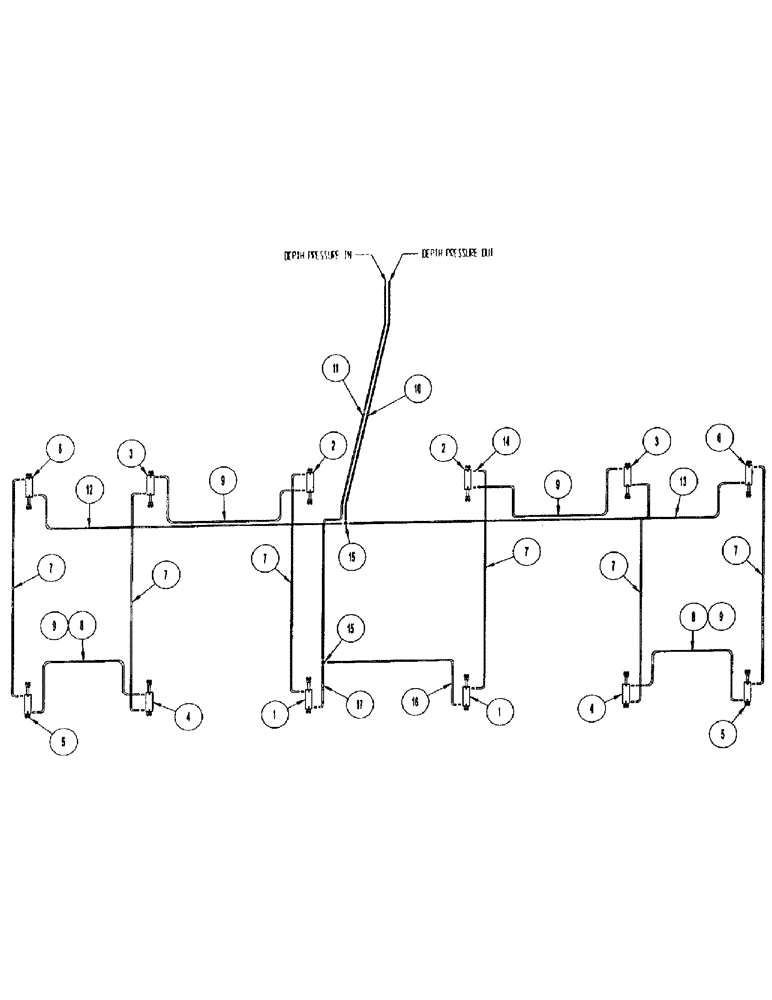 Схема запчастей Case IH CONCORD - (B80) - HYDRAULIC, DEPTH, 5 SECTION 