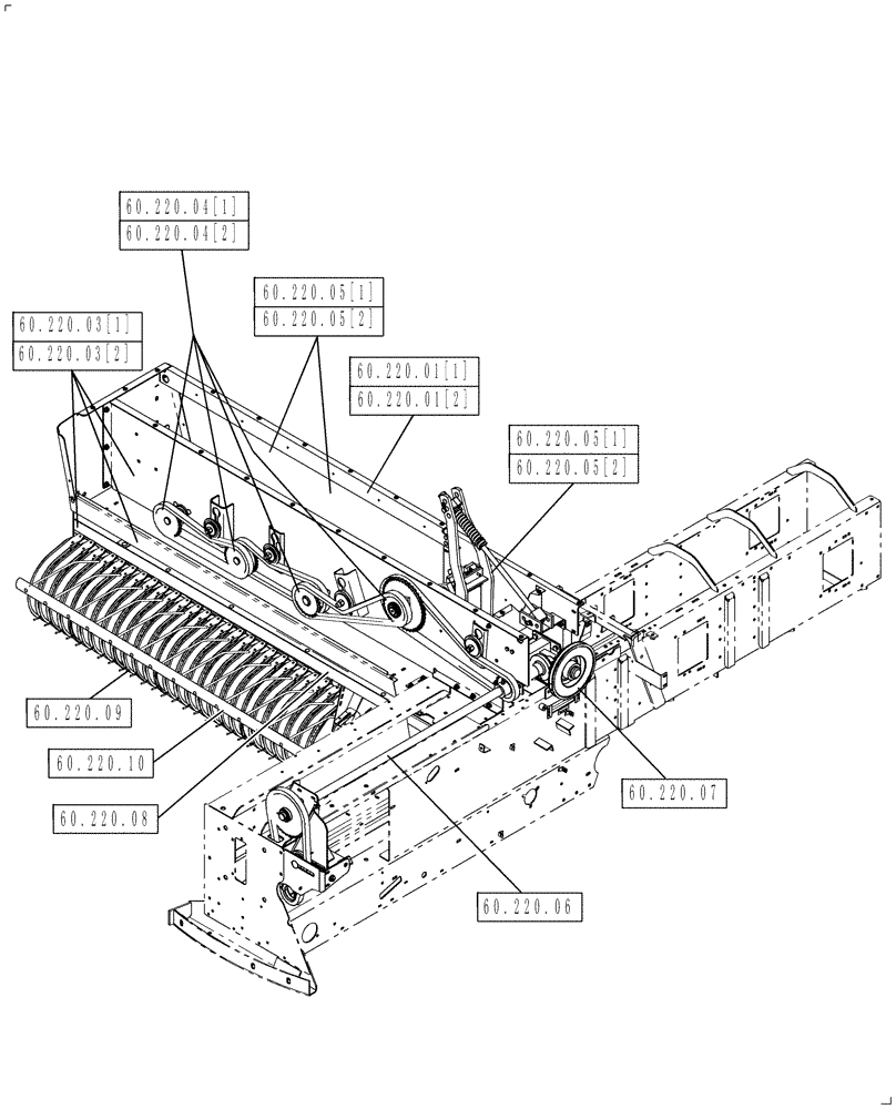 Схема запчастей Case IH SB531 - (00.000.60) - PICTORIAL INDEX, FEEDER (00) - GENERAL & PICTORIAL INDEX