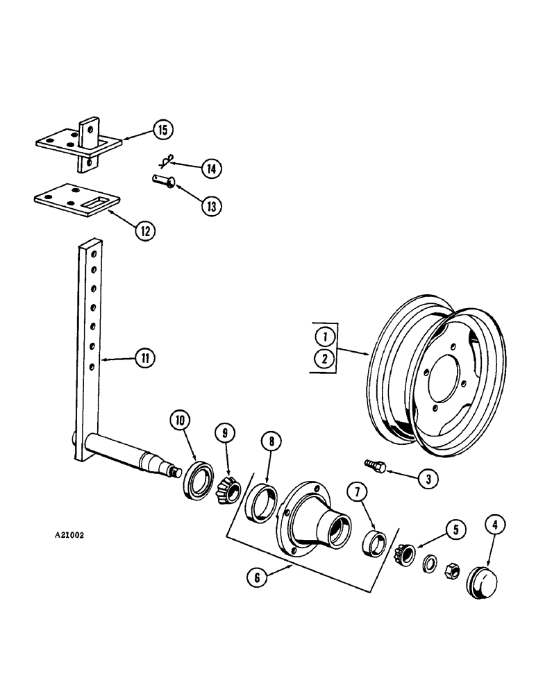 Схема запчастей Case IH 3300-SERIES - (32) - GAUGE WHEEL AND AXLE, STANDARD 