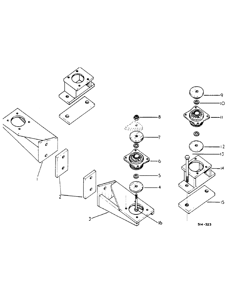 Схема запчастей Case IH 584 - (13-038) - CAB MOUNTINGS, MACHINE FITTED WITH CAB (05) - SUPERSTRUCTURE