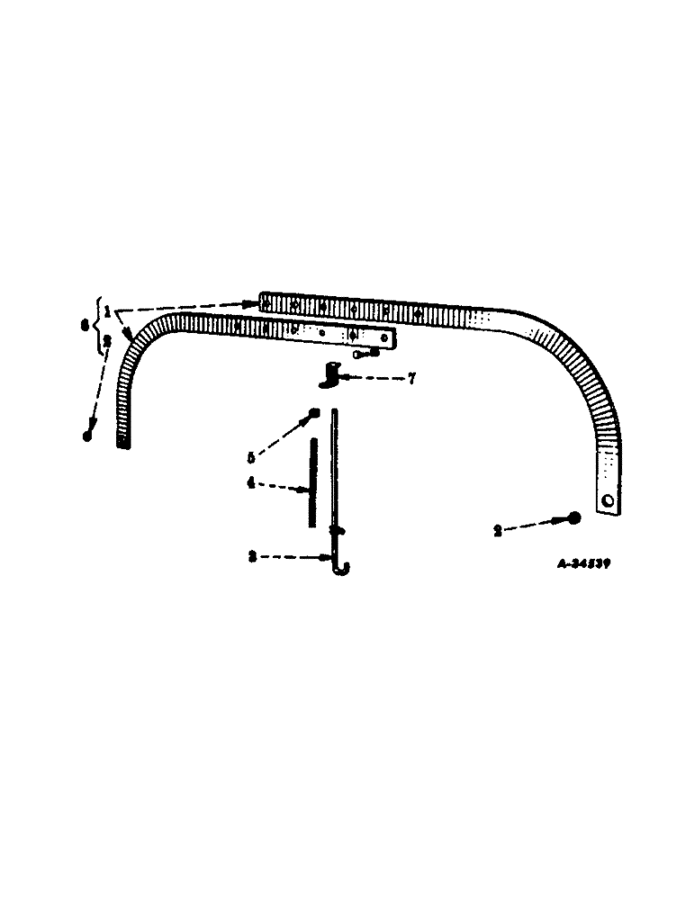 Схема запчастей Case IH INTERNATIONAL - (A-35[A]) - REAR SECTIONS, REAR SECTION JOCKEY ARCH FOR DELAYED POWER LIFT 