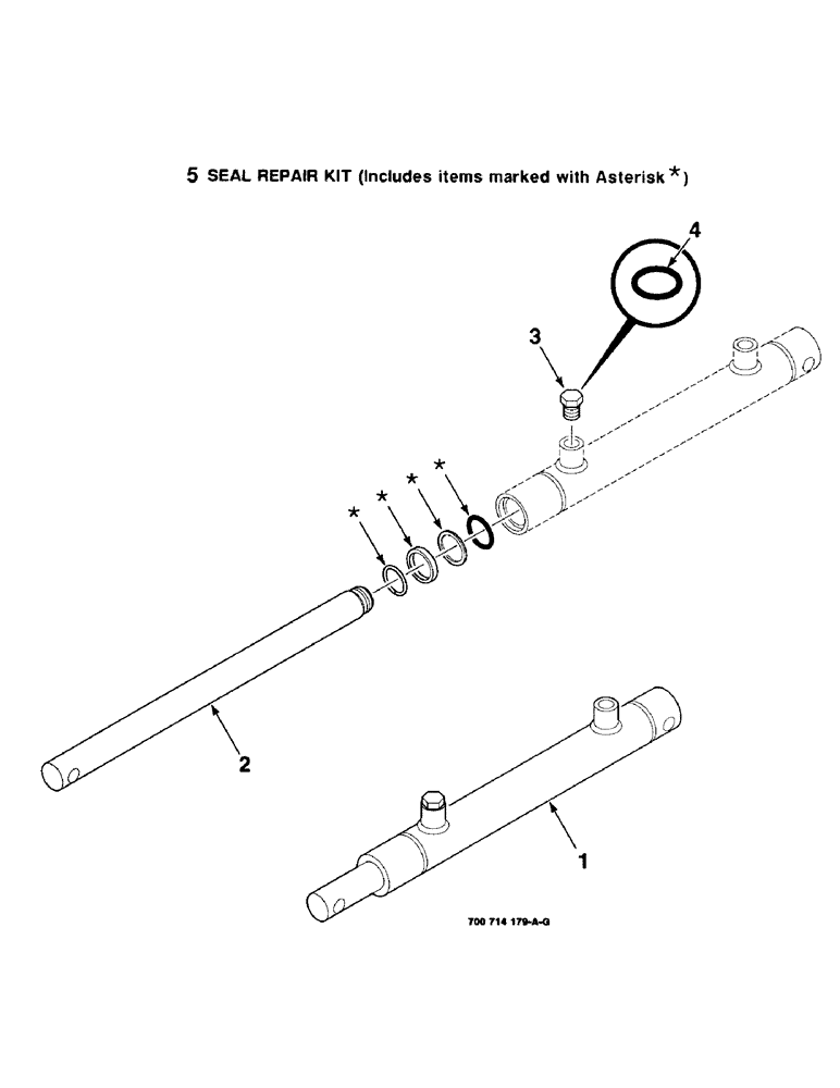 Схема запчастей Case IH 8820 - (8-22) - HYD. CYL. ASSEMBLY, REEL, SLAVE, 700714179 HYD. CYL. ASSEMBLY COMPLETE, 1" BORE X 9-3/8" STROKE (08) - HYDRAULICS