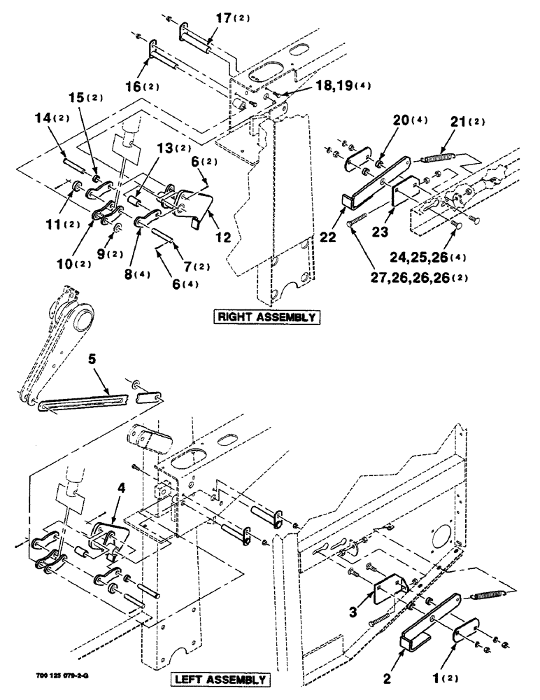 Схема запчастей Case IH 8460 - (5-02) - TAILGATE LATCH ASSEMBLY (16) - BALE EJECTOR