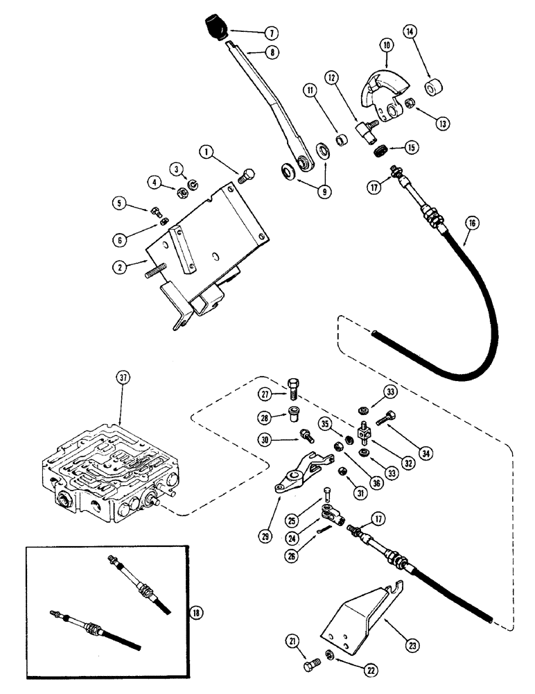 Схема запчастей Case IH 2470 - (116) - POWER SHIFT LINKAGE (06) - POWER TRAIN