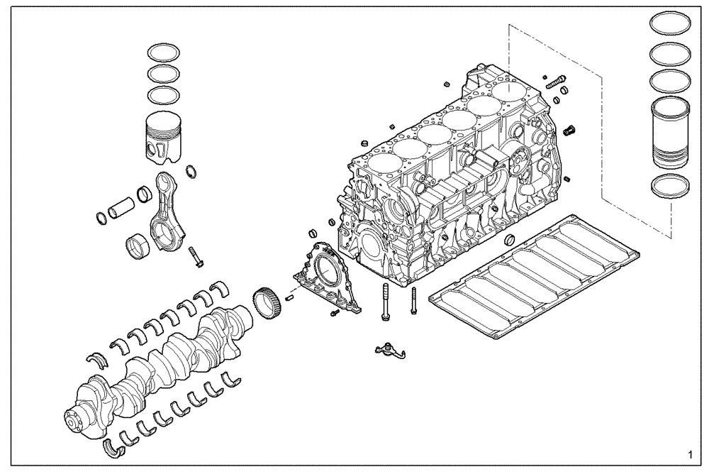 Схема запчастей Case IH F2CE9684M E008 - (0200.046) - STRIPPED ENGINE 