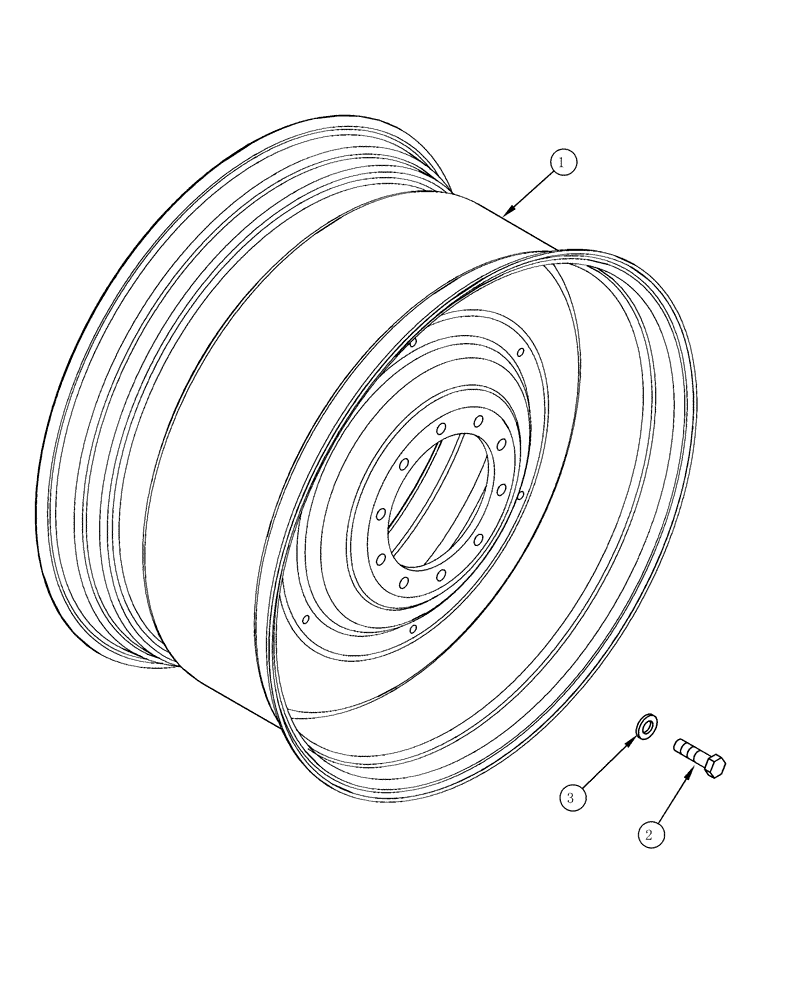 Схема запчастей Case IH MX180 - (06-43) - SOLID STEEL REAR WHEELS, EUROPE ONLY (06) - POWER TRAIN