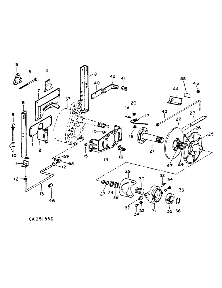 Схема запчастей Case IH 1460 - (17-053) - ROTOR DRIVE Mounted Equipment