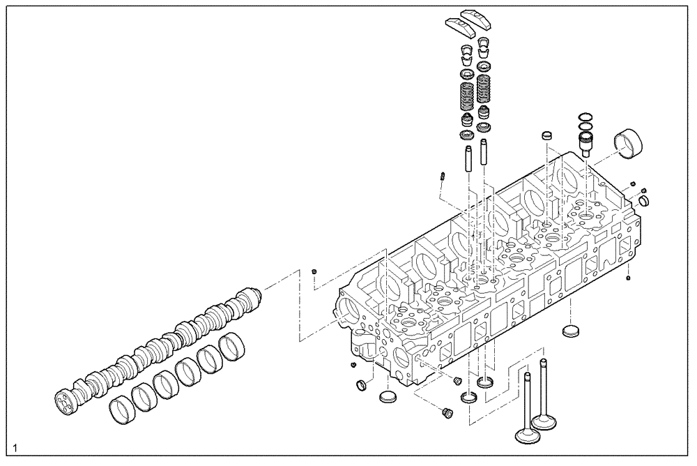 Схема запчастей Case IH F3BE0684N E906 - (0610.037) - CYLINDER HEAD with mobile elements 