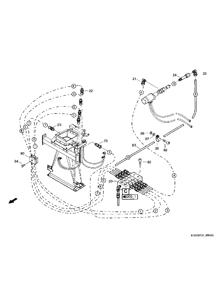 Схема запчастей Case IH 8790 - (233) - CENTRAL LUBRICATION SYSTEM, UNIT (71) - LUBRICATION SYSTEM