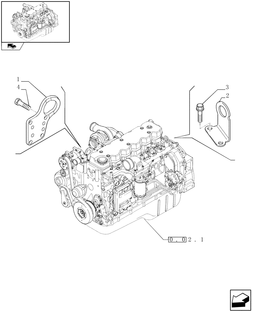 Схема запчастей Case IH F4HE9687G J101 - (0.45.0) - HOOKS - ENGINE (2855536) 