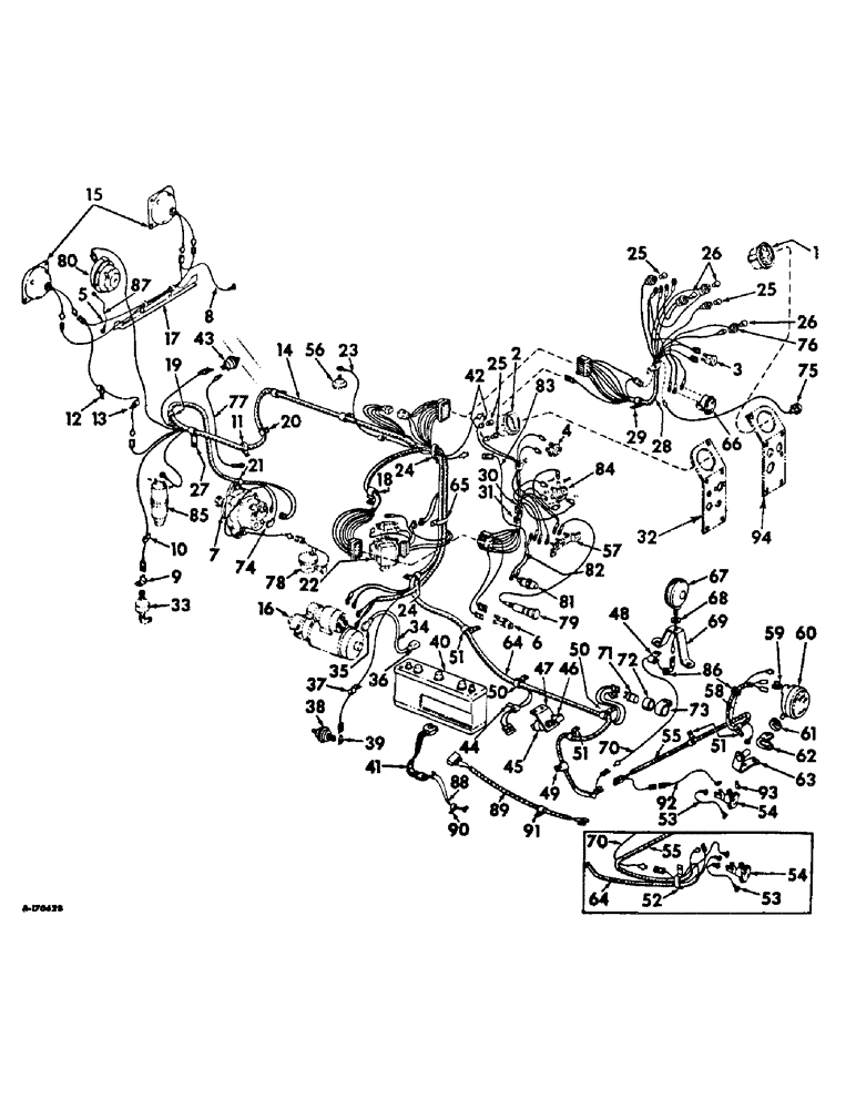 Схема запчастей Case IH 856 - (G-14) - ELECTRICAL SYSTEM, STARTING AND LIGHTING, INTERNATIONAL CARBURETED ENGINE TRACTORS (06) - ELECTRICAL SYSTEMS