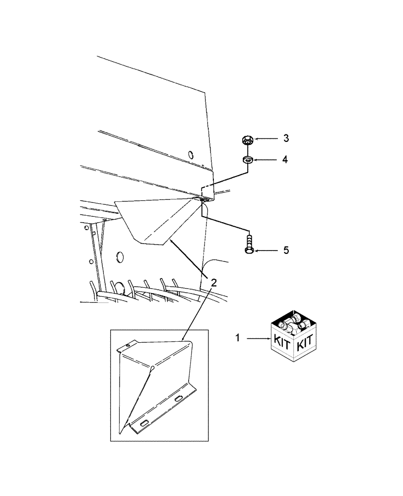 Схема запчастей Case IH SBX550 - (041) - LH FEEDER DEFLECTOR KIT (60) - PRODUCT FEEDING