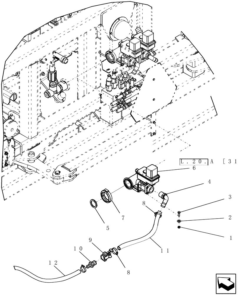 Схема запчастей Case IH SRX160 - (L.20.B[15]) - ACCESSORIES - BALL VALVE KIT L - Field Processing