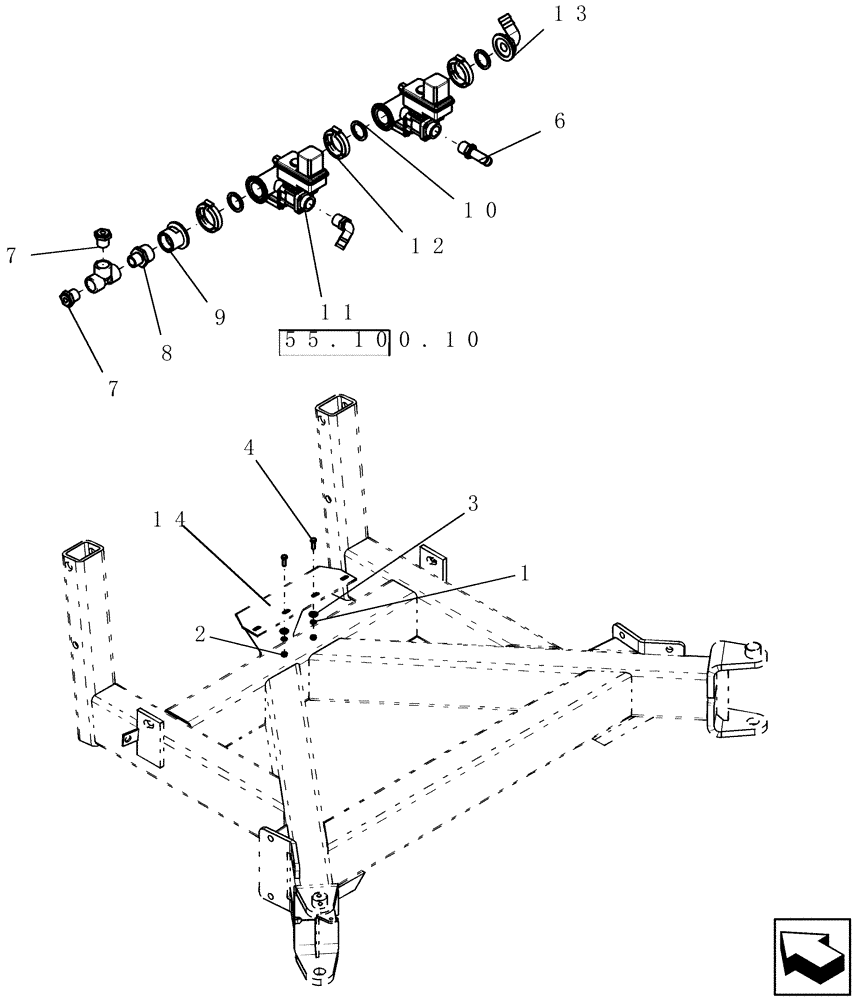 Схема запчастей Case IH 160 - (75.120.03) - PLUMBING - SUSPENDED BOOM - DETAILS (75) - SOIL PREPARATION