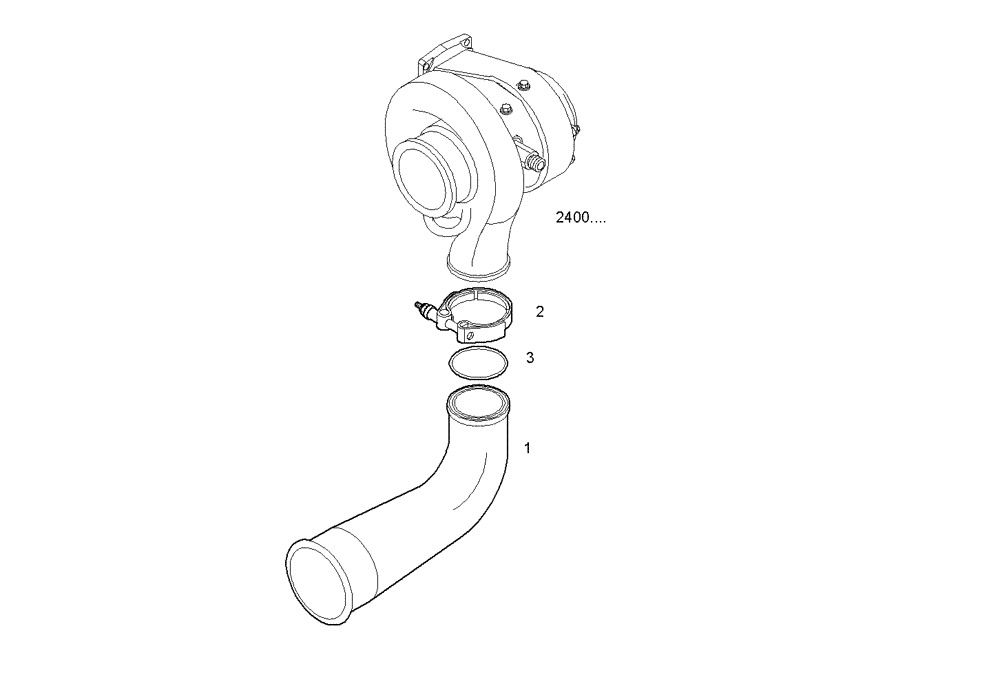 Схема запчастей Case IH F3AE0684D B003 - (2430.060) - EXIT AIR PIPE 