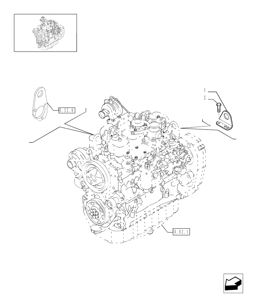 Схема запчастей Case IH F4GE9484A J602 - (0.45.0[01]) - HOOKS - ENGINE (504035165) 