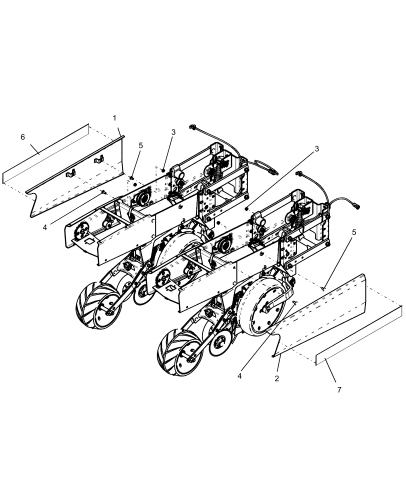 Схема запчастей Case IH 1260 - (75.200.14) - ROW UNIT - ENDSHIELD ASSEMBLY WITH GRANULAR CHEMICAL (75) - SOIL PREPARATION