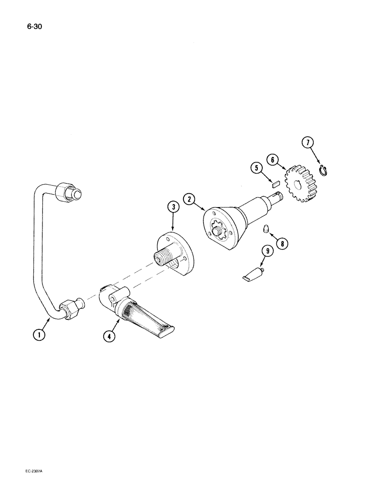 Схема запчастей Case IH 395 - (6-030) - REAR FRAME, TRANSFER OIL PUMP (06) - POWER TRAIN