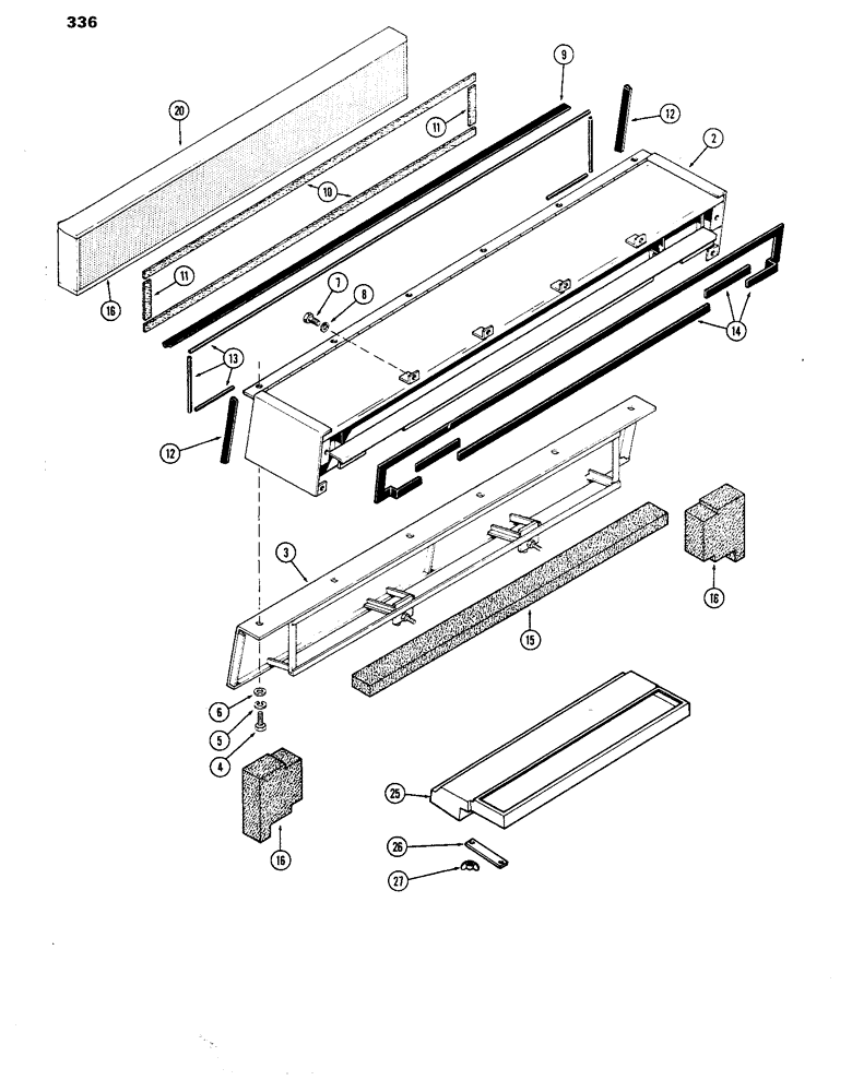 Схема запчастей Case IH 770 - (336) - CAB, AIR FILTER ATTACHMENT (09) - CHASSIS/ATTACHMENTS