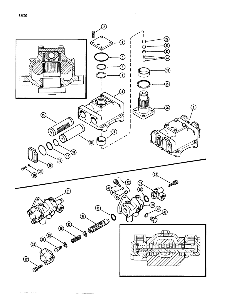 Схема запчастей Case IH 770 - (122) - A60208 STEERING ACTUATOR (05) - STEERING