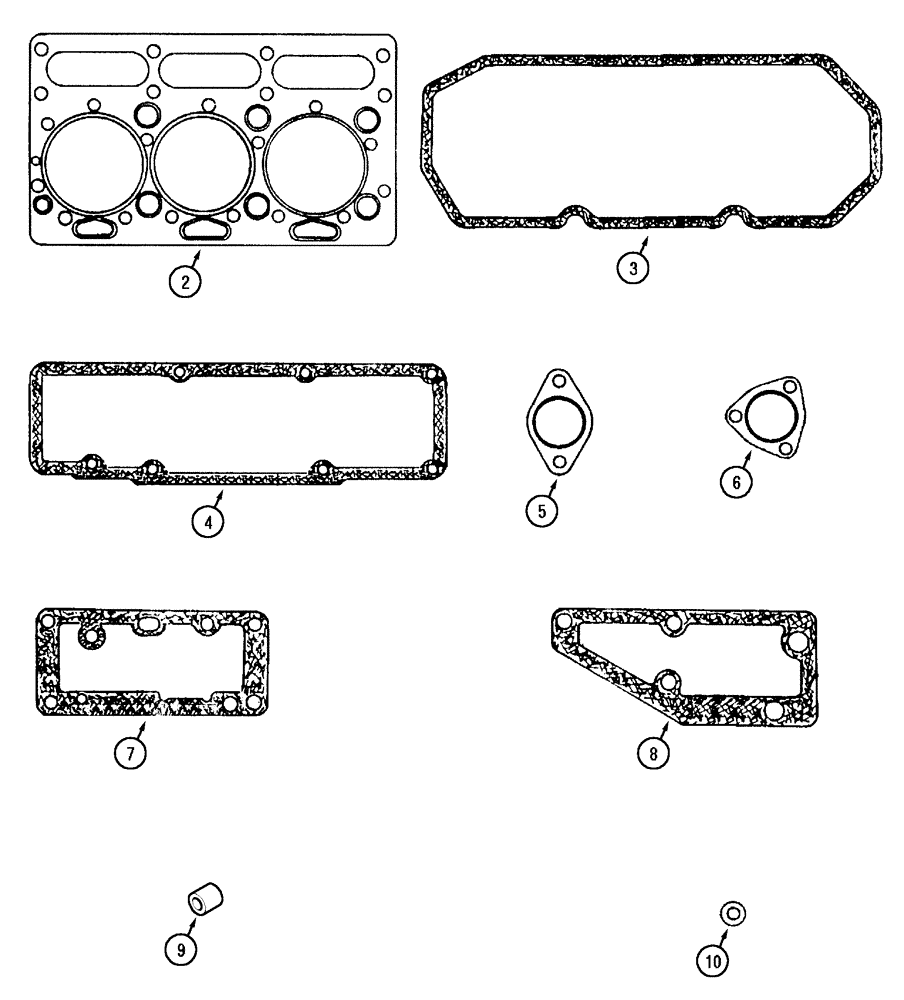 Схема запчастей Case IH C60 - (02-31) - ENGINE GASKET KITS (02) - ENGINE