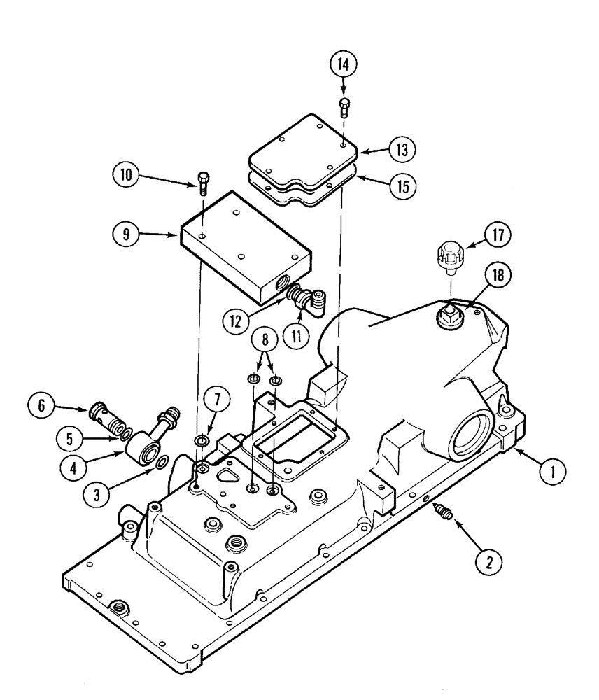 Схема запчастей Case IH C60 - (06-17) - REAR FRAME TOP COVER CONNECTIONS (06) - POWER TRAIN