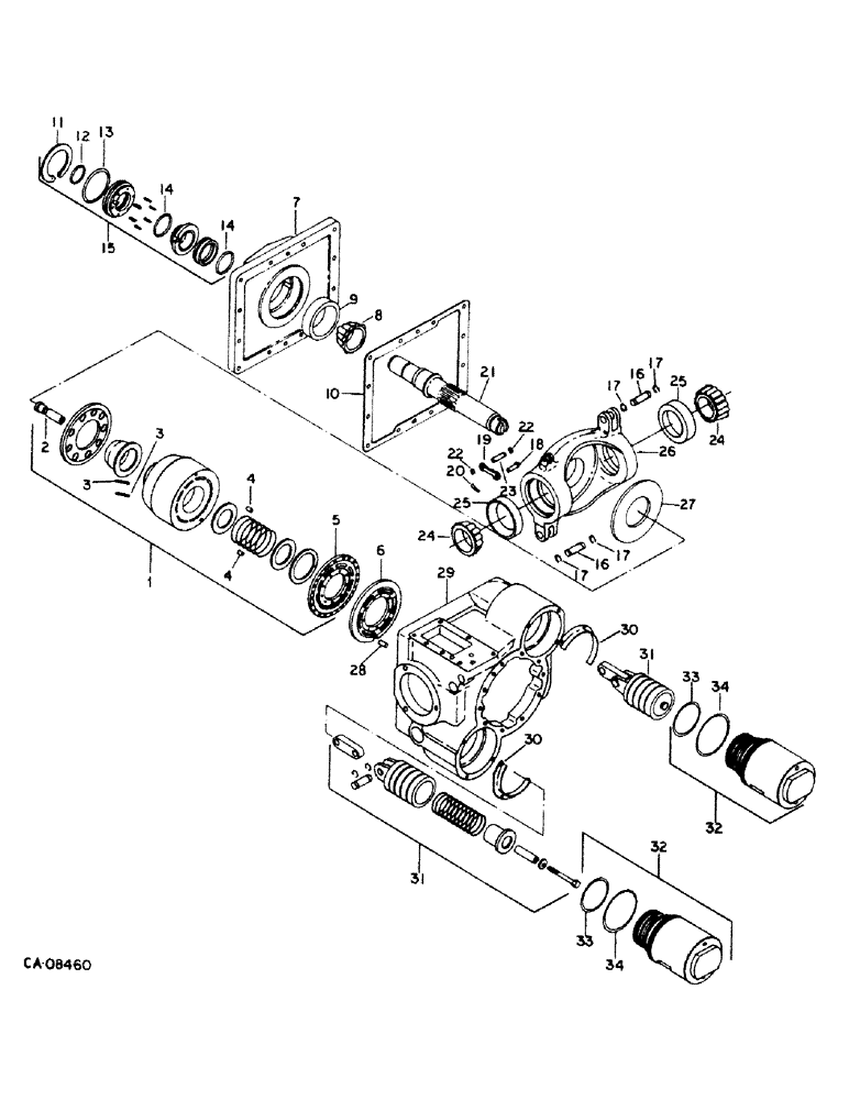 Схема запчастей Case IH 1440 - (10-24) - HYDRAULICS, HYDROSTATIC PUMP, EATON, CYLINDER BLOCK (07) - HYDRAULICS