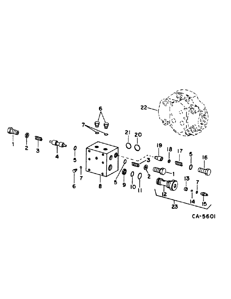 Схема запчастей Case IH 1440 - (10-30) - HYDRAULICS, HYDROSTATIC MOTOR, MANIFOLD VALVE, SUNDSTRAND (07) - HYDRAULICS