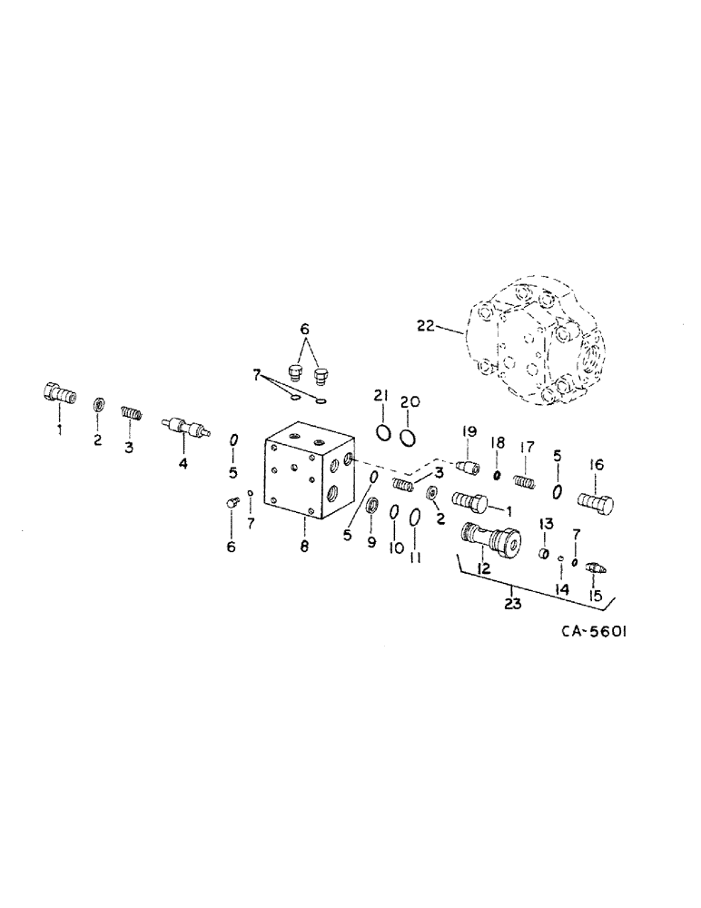 Схема запчастей Case IH 1460 - (10-31) - HYDRAULICS, HYDROSTATIC MOTOR, MANIFOLD VALVE, SUNDSTRAND (07) - HYDRAULICS