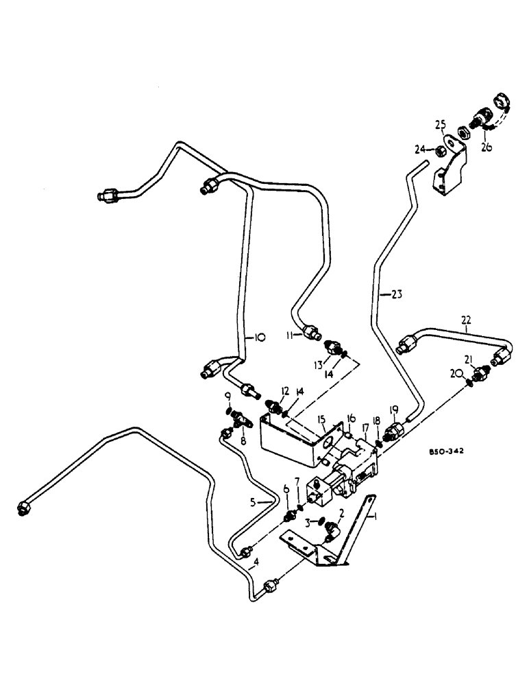 Схема запчастей Case IH 385 - (0C10-2) - HYDRAULIC TRAILER BRAKE - 385 / 485 (07) - HYDRAULICS