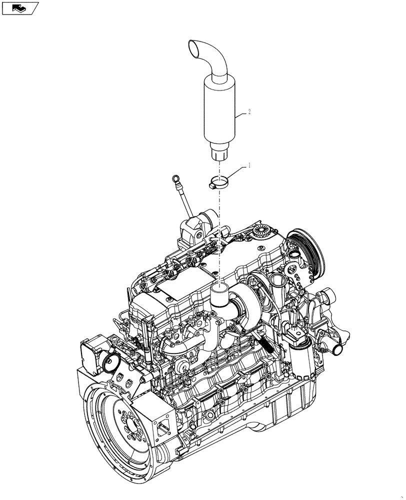 Схема запчастей Case IH 3230 - (10.254.03) - EXHAUST GROUP (10) - ENGINE