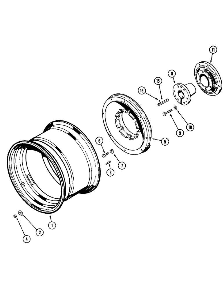 Схема запчастей Case IH 3294 - (6-220) - REAR WHEELS, WITH 34 INCH (864 MM) RIMS (06) - POWER TRAIN