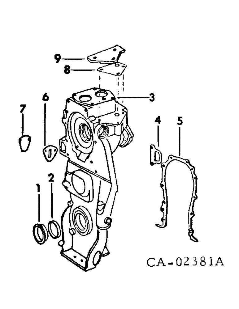 Схема запчастей Case IH DV-550 - (A-08) - CRANKCASE FRONT COVER 