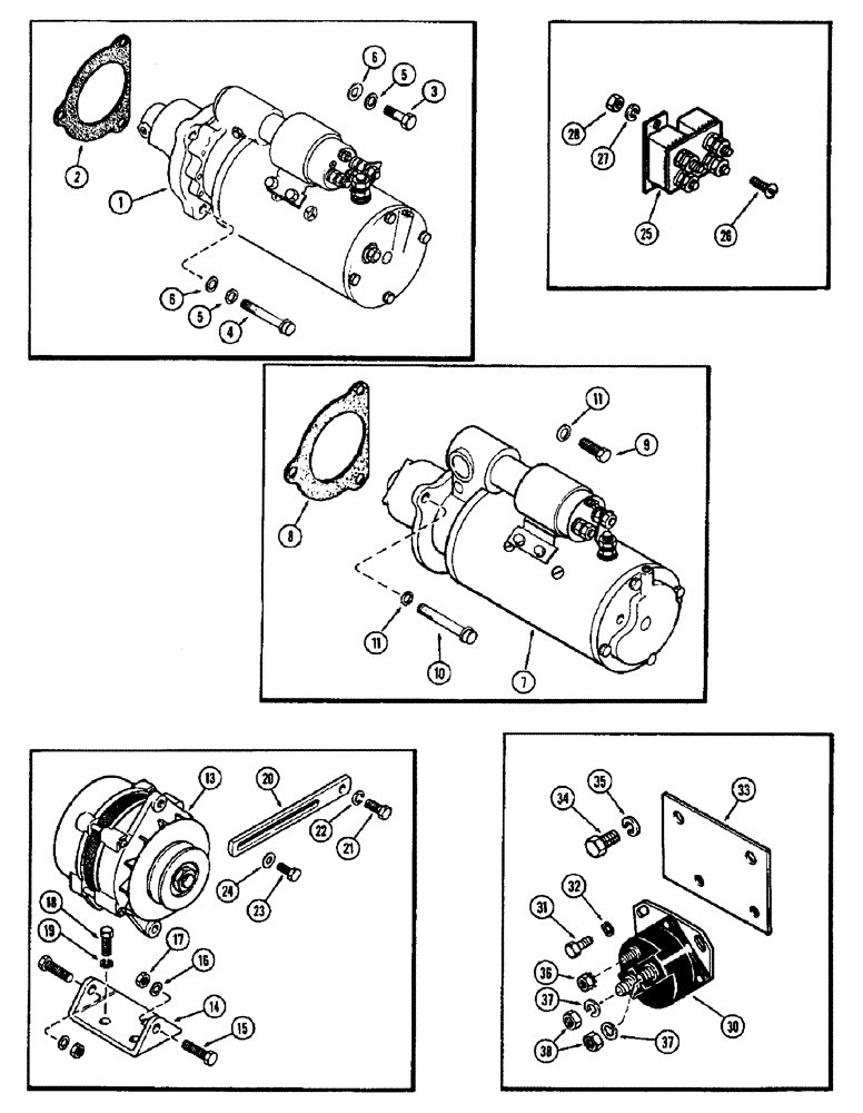 Схема запчастей Case IH 1370 - (062) - ELECTRICAL EQUIPMENT MOUNTING, 504BDT, DIESEL ENGINE (04) - ELECTRICAL SYSTEMS