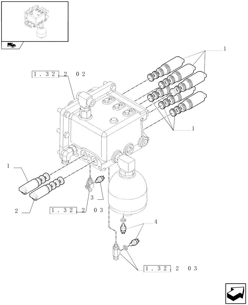 Схема запчастей Case IH PUMA 140 - (1.75.0[08]) - CENTRAL REDUCTION GEARS - SOLENOID VALVES AND SWITCHES (06) - ELECTRICAL SYSTEMS