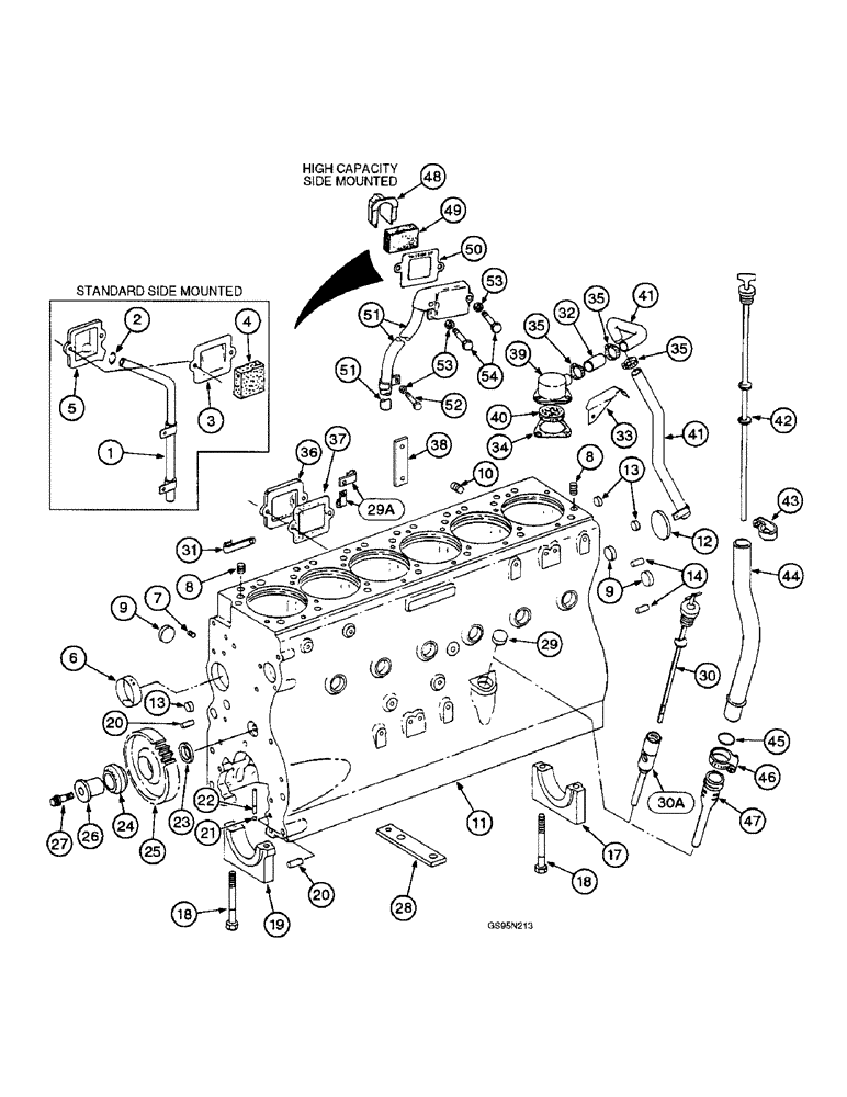 Схема запчастей Case IH DTI-466 - (9E-002) - CRANKCASE AND RELATED PARTS 