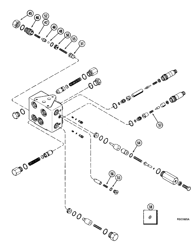 Схема запчастей Case IH 1680 - (8-36) - HEADER VALVE (CONTD) (07) - HYDRAULICS