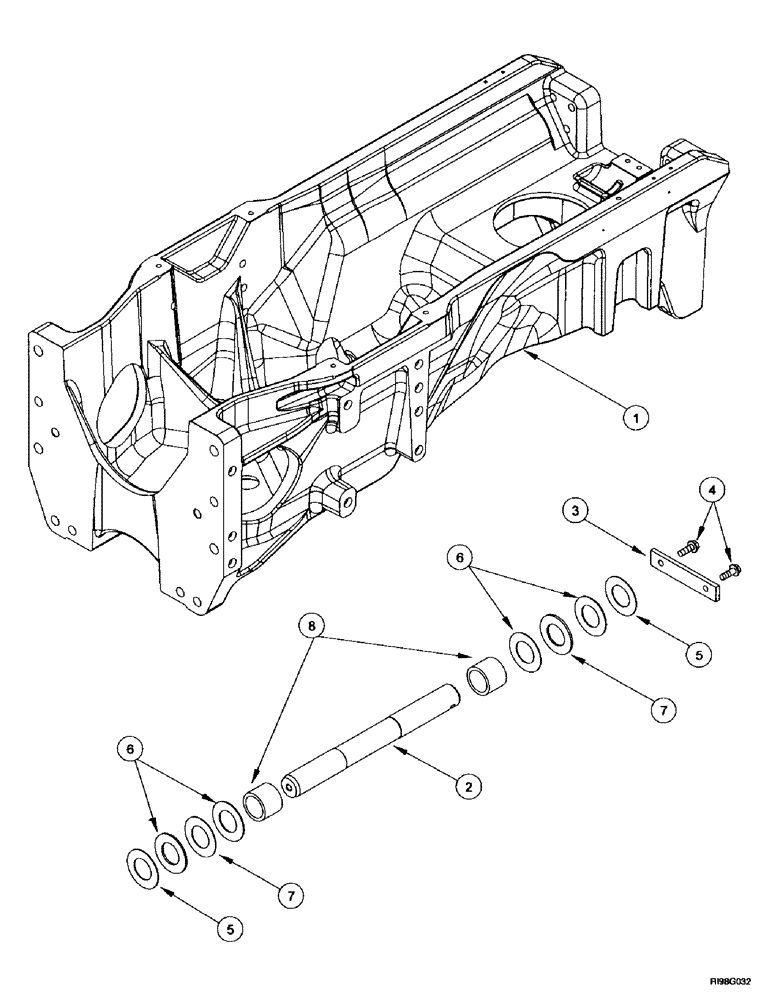 Схема запчастей Case IH MX180 - (5-024) - FRONT AXLE, MOUNTING (05) - STEERING